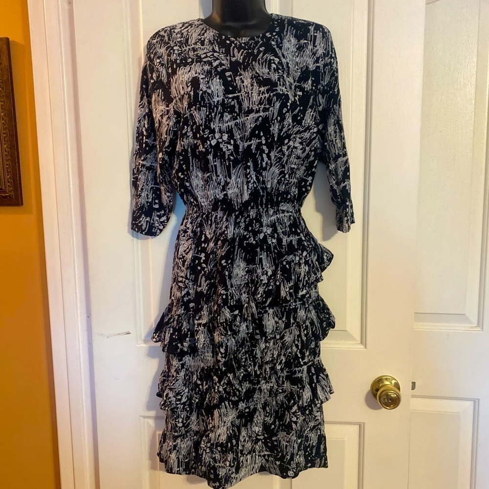 “CHOON” 80’s Vintage Ruffle Layered Dress